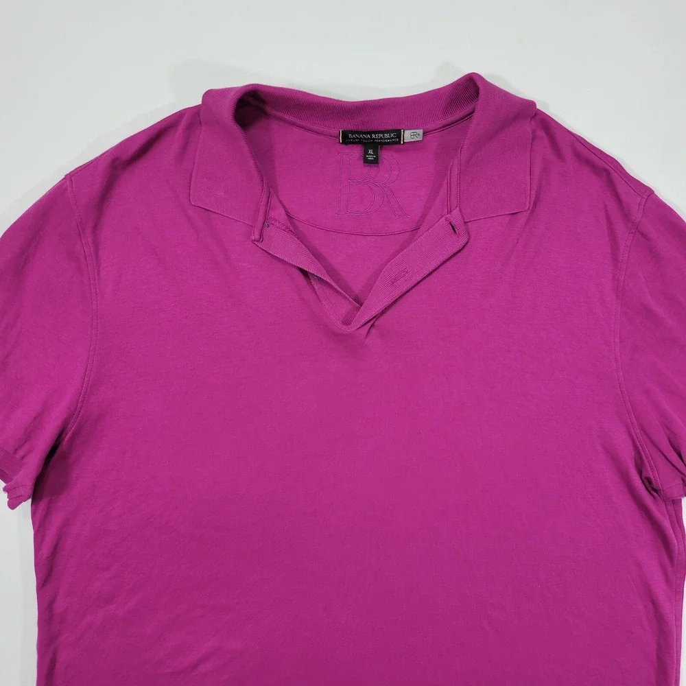 Banana Republic Men's Luxury Touch Performance Polo Purple BR+ Size XL‎